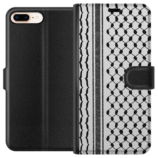 Apple iPhone 8 Plus Lompakkokotelo Palestiinalainen kuvio - pe