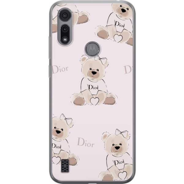 Motorola Moto E6i Läpinäkyvä kuori Teddy Dior Vibes - ylell