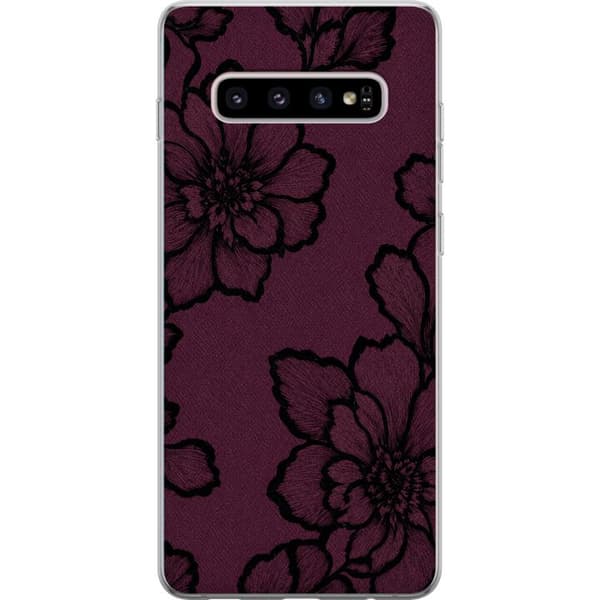 Kompatibelt Mobildeksel til Samsung Galaxy S10+ Bjørnebærblomst lila
