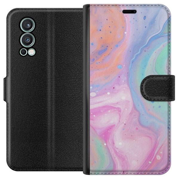 OnePlus Nord 2 5G Tegnebogsetui Pastelmarmor