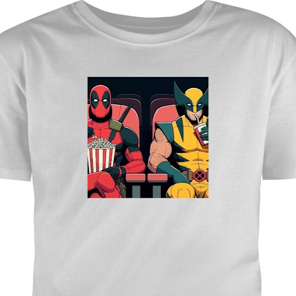 T-shirt til Voksen | Klassisk Voksen T-shirt Deadpool & Wolver grå S