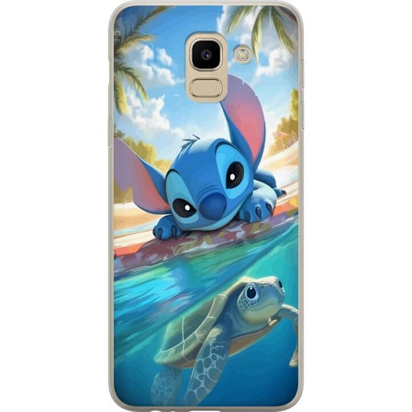 Samsung Galaxy J6 Gjennomsiktig deksel Stitch med skilpadde -