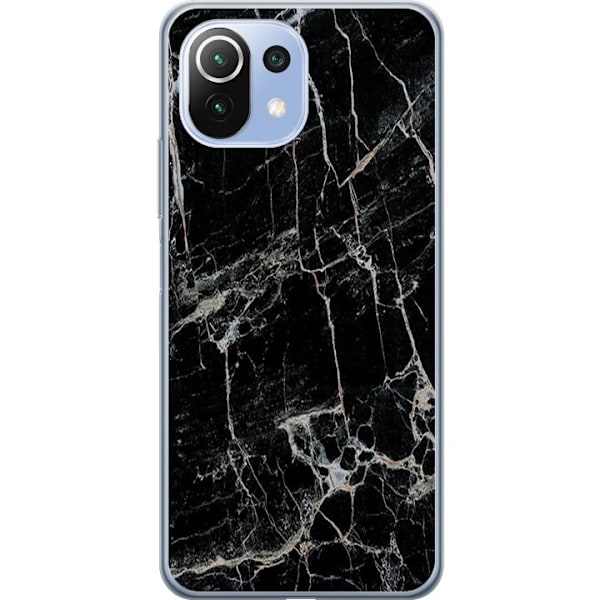 Xiaomi Mi 11 Lite Gennemsigtig cover Sort marmor