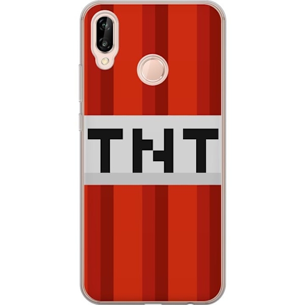 Huawei P20 lite Genomskinligt Skal Minecraft TNT