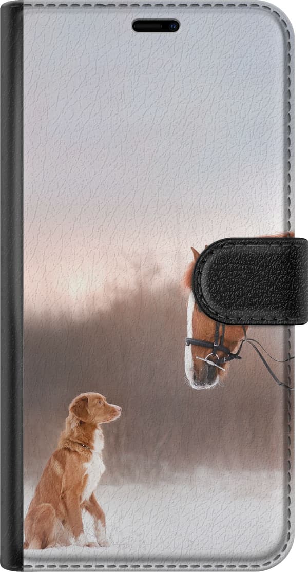 Kompatibelt Plånboksfodral till Apple iPhone XS Häst & Hund