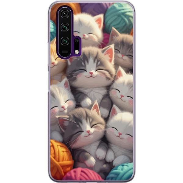 Kompatibelt Mobildeksel til Honor 20 Pro Sovande kattungar beige