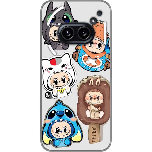 Nothing Phone (2a) Genomskinligt Skal Labubu figursamling – Pop Mart Labubu The Monsters i färgglad design