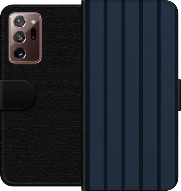 Kompatibelt Lommeboketui til Samsung Galaxy Note20 Ultra Blå midnattstriper blå