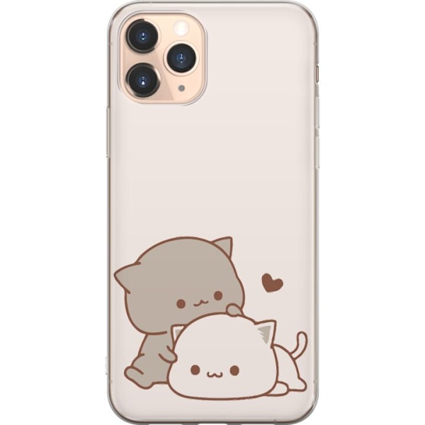 Apple iPhone 11 Pro Genomskinligt Skal Kawaii Söta katter