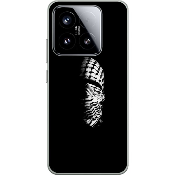 Xiaomi 15 Gennemsigtig cover Keffiyeh-mønster - klassisk sort