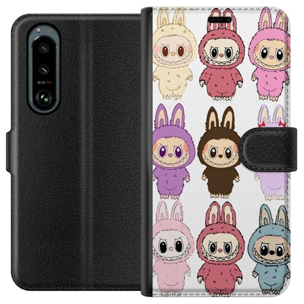 Sony Xperia 5 III Tegnebogsetui Labubu Pink Monster - Popkunst