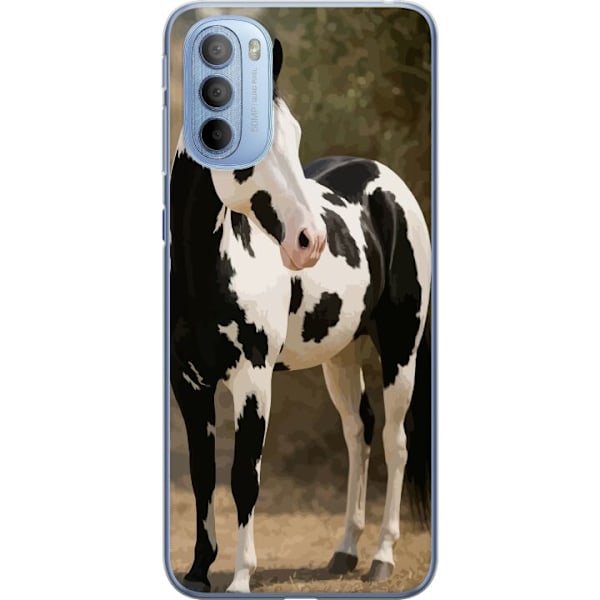 Motorola Moto G31 Läpinäkyvä kuori Kaunis Hevonen - elegantti hevonen kuva-aihe
