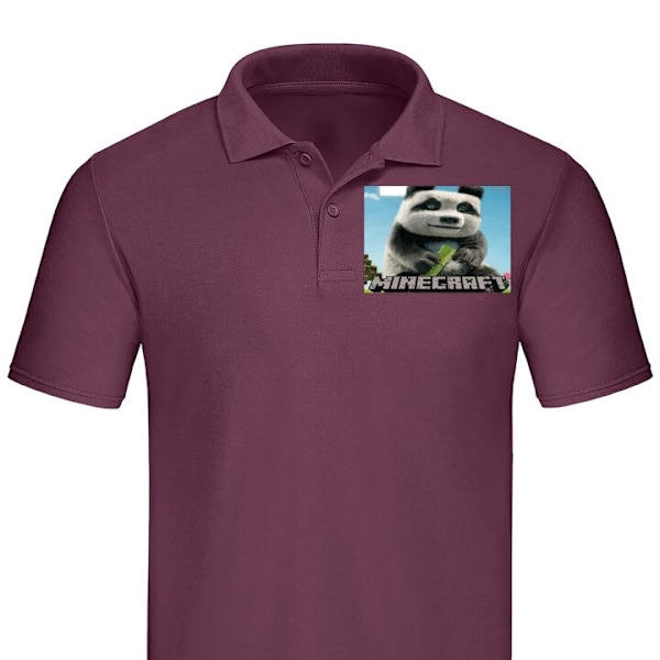 Poloshirt til Voksen | Elegant Poloshirt A Minecraft Movie Bordeaux X-Large