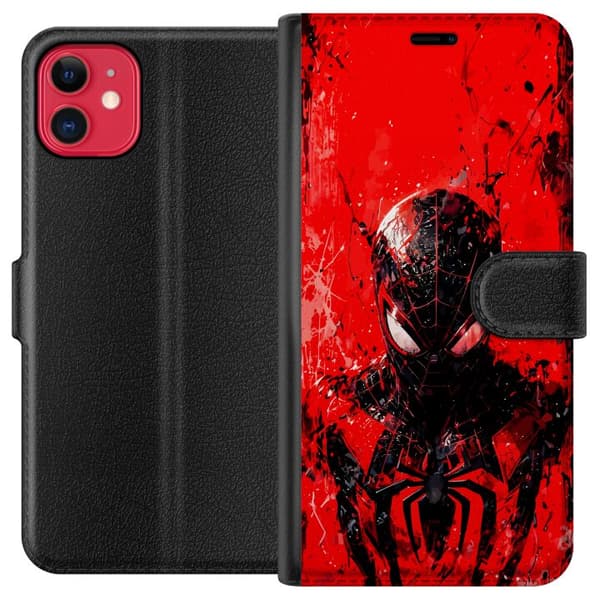 Kompatibel Tegnebogsetui til Apple iPhone 11 Spider Man