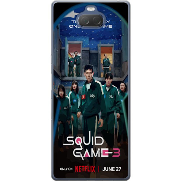 Sony Xperia 10 Plus Läpinäkyvä kuori Squid Game Kausi 3 TV-sarjan hahmot Suositut TV-sarja Motiivit Ikoni Jännitys Draama Aasialainen suunnittelu