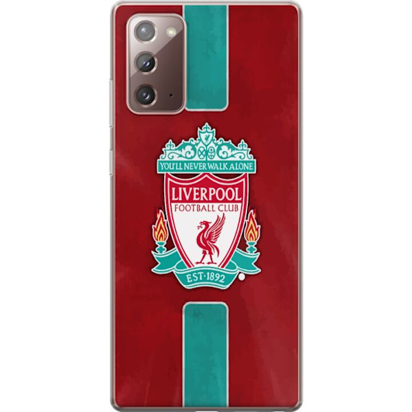 Samsung Galaxy Note20 Läpinäkyvä kuori Liverpool FC - Klass