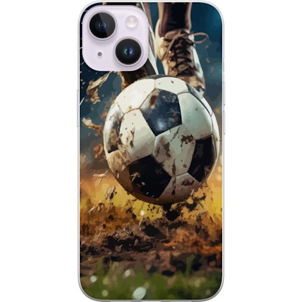 Apple iPhone 15 Plus Gennemsigtig cover Fodbold