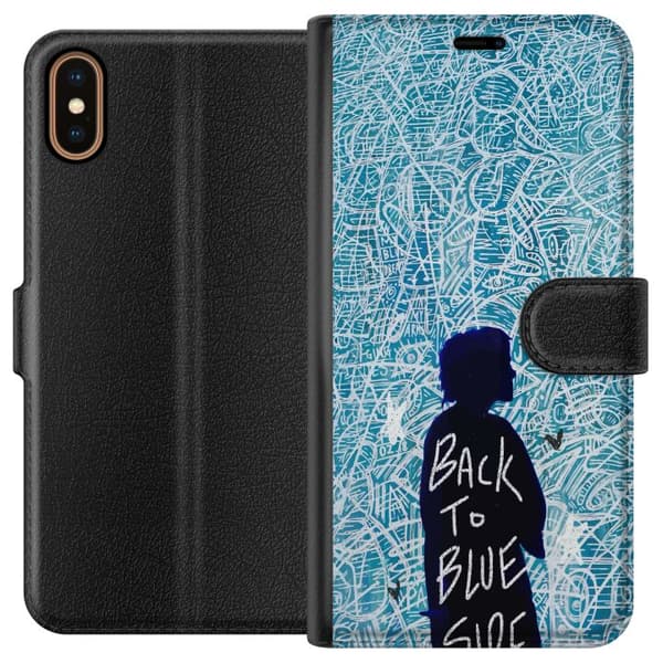 Kompatibelt Lommeboketui til Apple iPhone X Back To Blue Side turkis