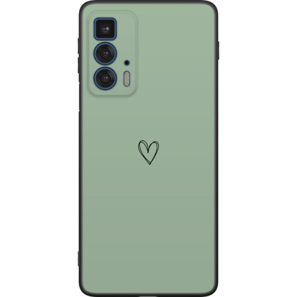 Motorola Edge 20 Pro Svart deksel Hjerte