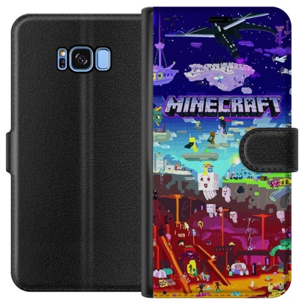 Samsung Galaxy S8 Plånboksfodral MineCraft