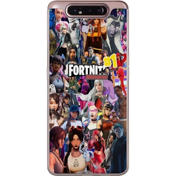 Samsung Galaxy A80 Läpinäkyvä kuori Fortnite