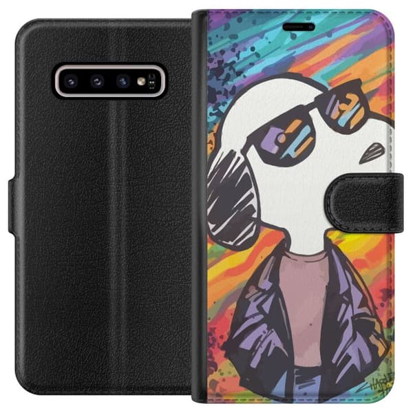 Kompatibelt Lommeboketui til Samsung Galaxy S10+ Snobben Snoopy