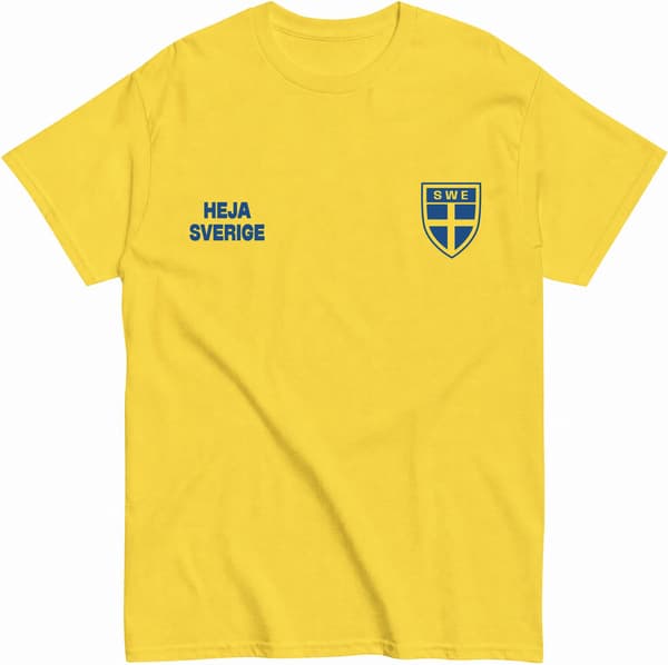 Sverige Fotbollströja Barn med Eget Tryck & Namn Hemma 152/164