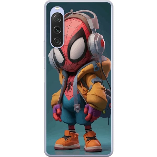 Sony Xperia 10 V Läpinäkyvä kuori Spiderman