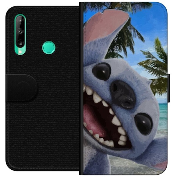 Huawei P40 lite E Plånboksfodral Stitch mobilskal med Palmer i söt vänskapsdesign