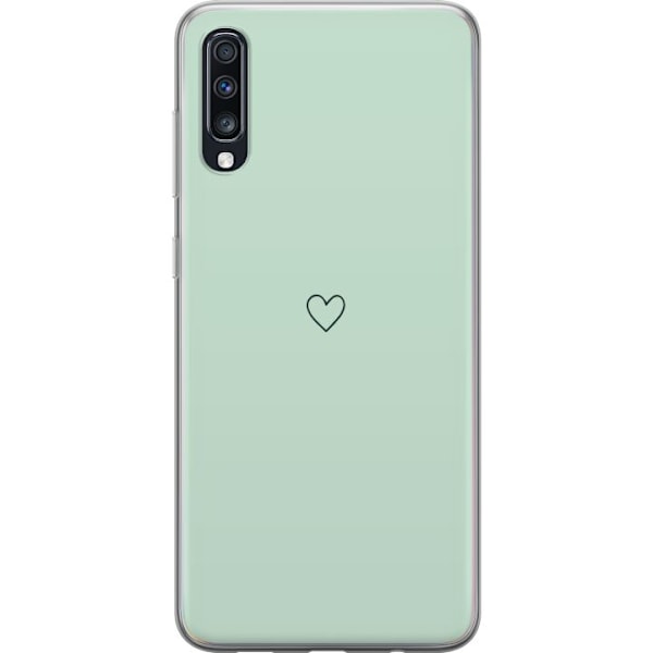 Samsung Galaxy A70 Läpinäkyvä kuori Yksinkertainen Sydän