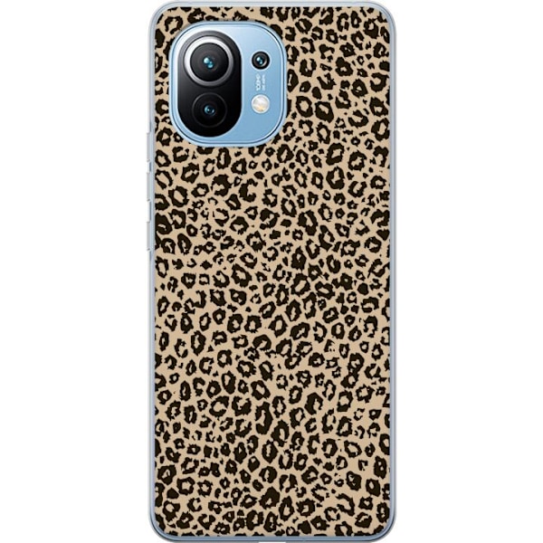 Xiaomi Mi 11 Genomskinligt Skal Leopard Mönster