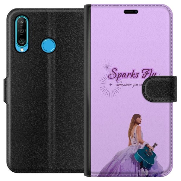 Huawei P30 lite Tegnebogsetui Taylor Swift - Sparks Fly