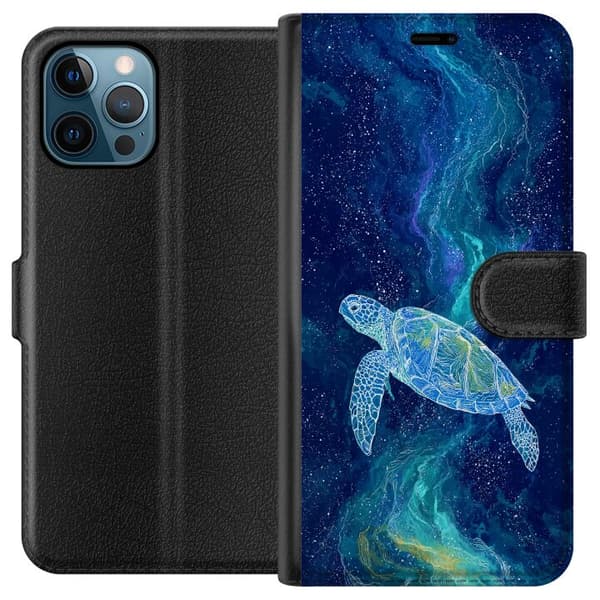 Kompatibelt Lommeboketui til Apple iPhone 12 Pro Max Havssköldpadda i stjärnhimmel blå