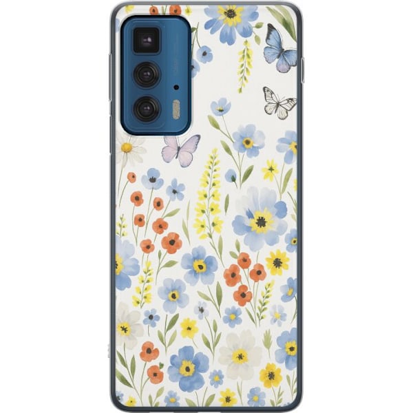 Motorola Edge 20 Pro Genomskinligt Skal Sommarblommor