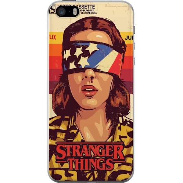 Apple iPhone SE (2016) Genomskinligt Skal Stranger Things VHS