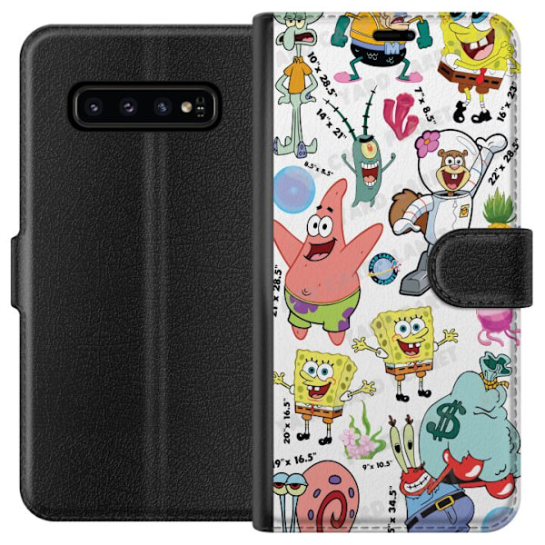 Samsung Galaxy S10 Plånboksfodral SpongeBob SquarePants