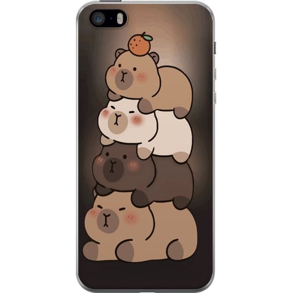 Kompatibelt Mobildeksel til Apple iPhone SE (2016) Capybara Kawaii Søt Dyrefigur