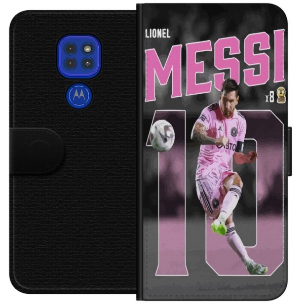 Motorola Moto G9 Play Plånboksfodral Lionel Messi - Rosa