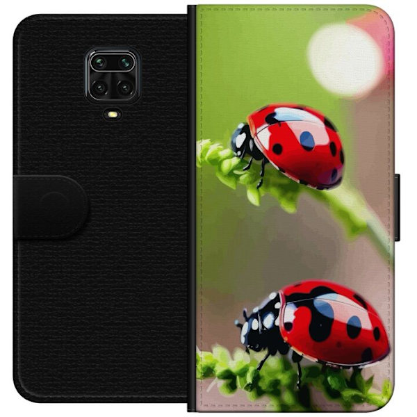 Xiaomi Redmi Note 9 Pro Lompakkokotelo Leppäkerttu Hyönteinen Onni Symboli Luontoaihe Suosittu Graafinen Motiivi Koristelu Kesäkiertue