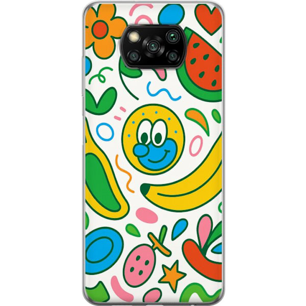Xiaomi Poco X3 NFC Gjennomsiktig deksel Sommerfuglslør