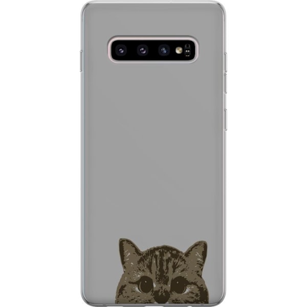 Samsung Galaxy S10+ Gennemsigtig cover Grå Katteblik - stilfu