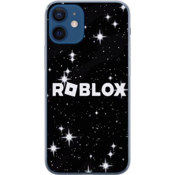 Kompatibelt Mobildeksel til Apple iPhone 12 mini Roblox-logo i verdensrommet med stjerner