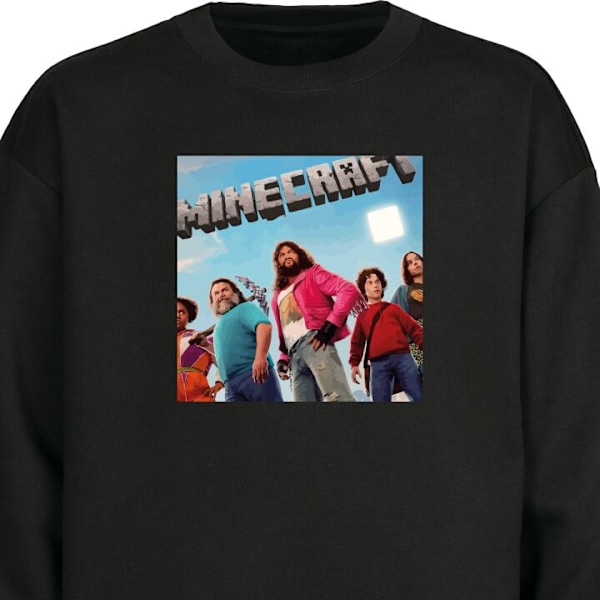 Sweatshirt for Voksen | Klassisk Collegegenser A Minecraft Mov svart XL