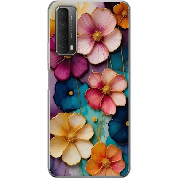 Huawei P smart 2021 Gjennomsiktig deksel Blomster Farger