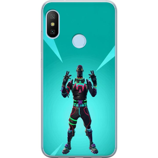 Xiaomi Mi A2 Lite Läpinäkyvä kuori musta ritari fortnite