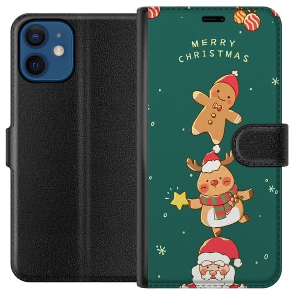 Yhteensopiva Lompakkokotelo Apple iPhone 12 Hyvää Joulua