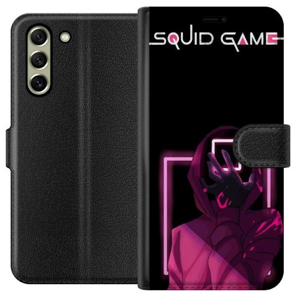 Samsung Galaxy S21 FE 5G Lompakkokotelo Squid Game Teema Suosittu Sarja Motiivi Graafinen Ikoninen Suunnittelu Aasialainen Popkulttuuri Jännitys Draa