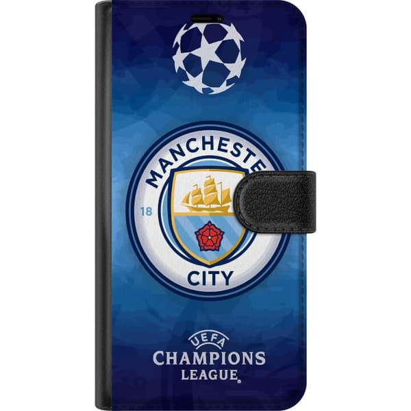 Kompatibel Tegnebogsetui til Google Pixel 9 Pro Blåt fodboldsskjold med skib, blomst og stjernekugle mod blå baggrund blå