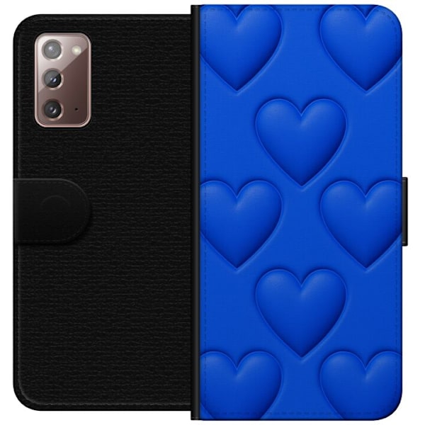 Samsung Galaxy Note20 Plånboksfodral Blue Hearts