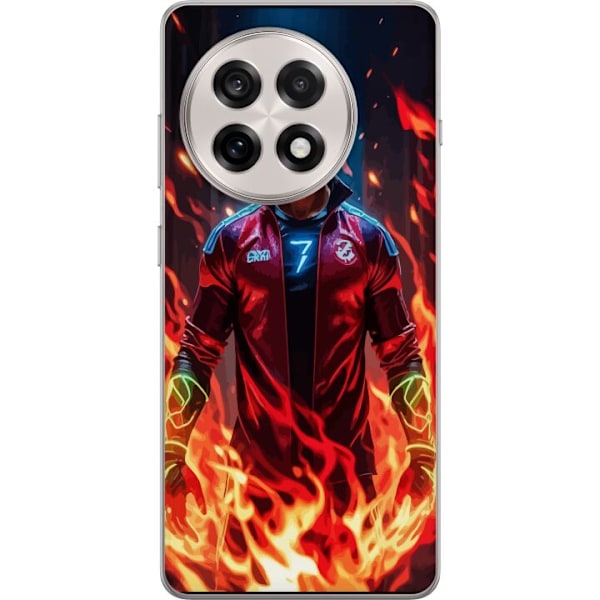 OnePlus 13R Läpinäkyvä kuori Ronaldo Inferno - jalkapallolegenda liekeissä